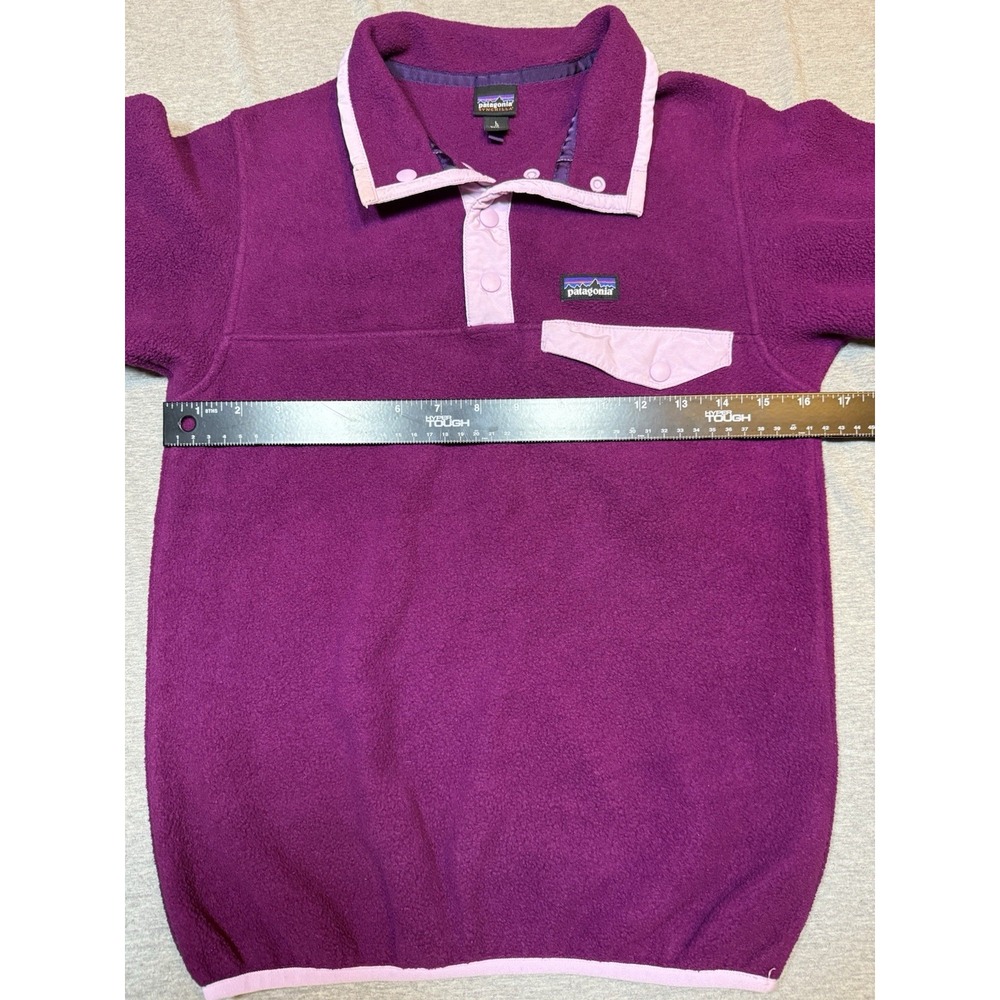 Patagonia Synchilla Kids Fleece Pullover Purple  Size L (12) EUC - Picture 6 of 14